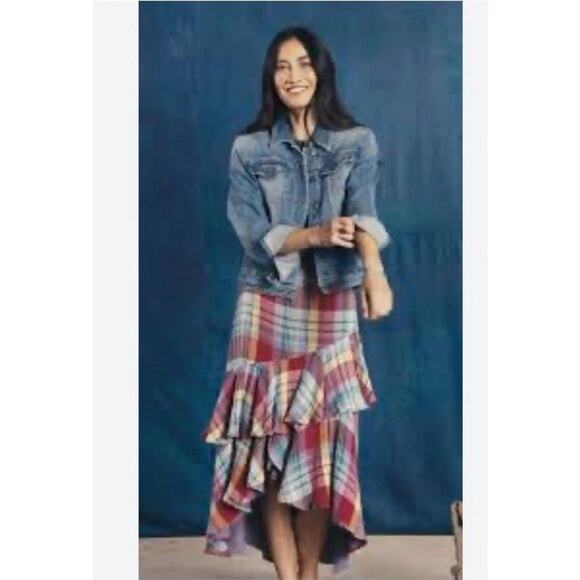 Sundance Dresses & Skirts - Sundance Trellis Skirt Sz XS Maxi Pull On Boho Western Patchwork Tiered RARE